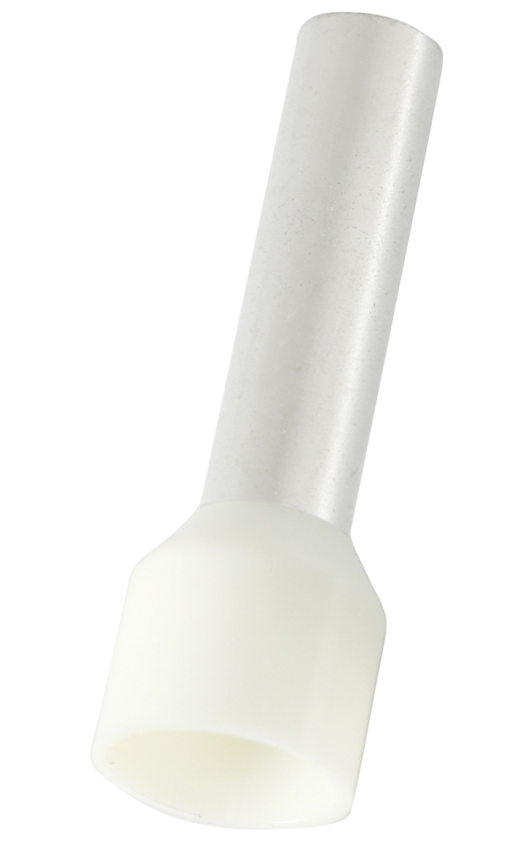 RS PRO Insulated Crimp Bootlace Ferrule, 18mm Pin Length, 4.5mm Pin Diameter, 10mm² Wire Size, Ivory