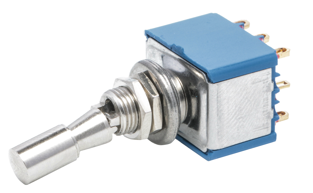APEM Toggle Switch, Panel Mount, On-On, 3PDT, Solder Lug Terminal, 30V dc