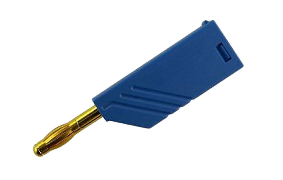 Hirschmann Test & Measurement Blue Male Banana Plug, 4 mm Connector, Screw Termination, 24A, 30 V ac, 60V dc, Gold