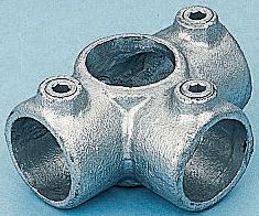 RS PRO T-Connector, Connecting Component, Strut Profile Type 1, Round Tube Size Type 1