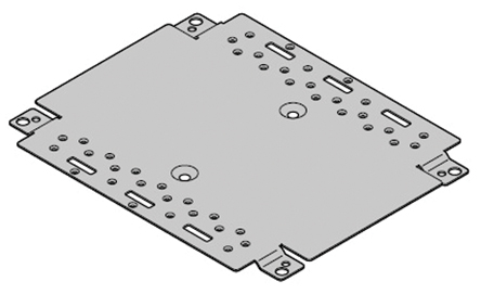 nVent SCHROFF Steel Mounting Plate for Use with Interscale M Electronic Case