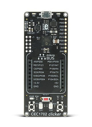 MikroElektronika CEC1702 Clicker MCU Add On Board MIKROE-2066