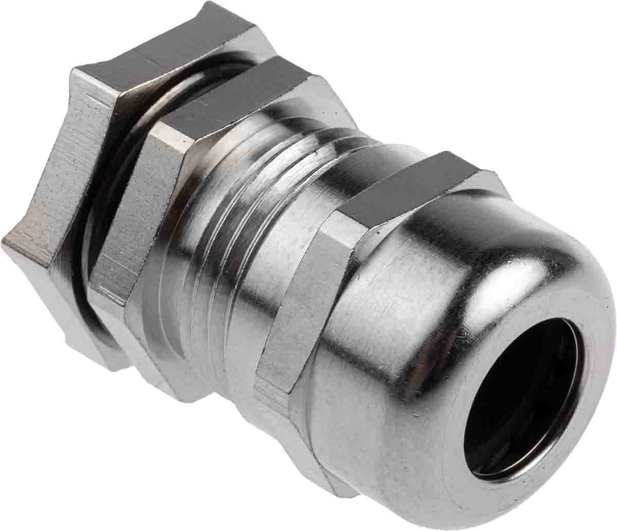 Lapp SKINTOP Series Metallic Nickel Plated Brass Cable Gland, PG11 Thread, 4mm min., 10mm max., IP68