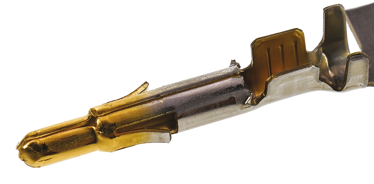 TE Connectivity Universal MATE-N-LOK Series Male Crimp Terminal, 20AWG Min, 14AWG Max
