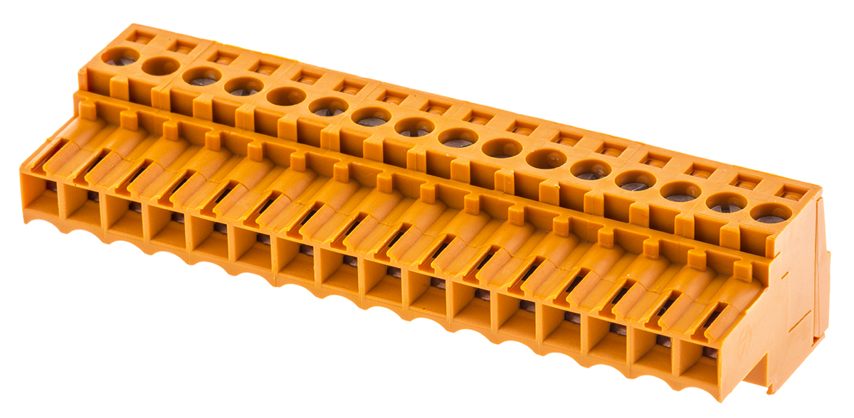 Weidmüller BL Series Pluggable Terminal Block, 16-Contact, 3.5 mm Pitch, 1-Row