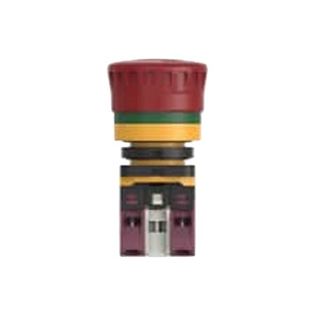 TE Connectivity PBES22 Series Illuminated Emergency Stop Push Button, Panel Mount, 22.3mm Cutout, 2NC, IP20, IP65
