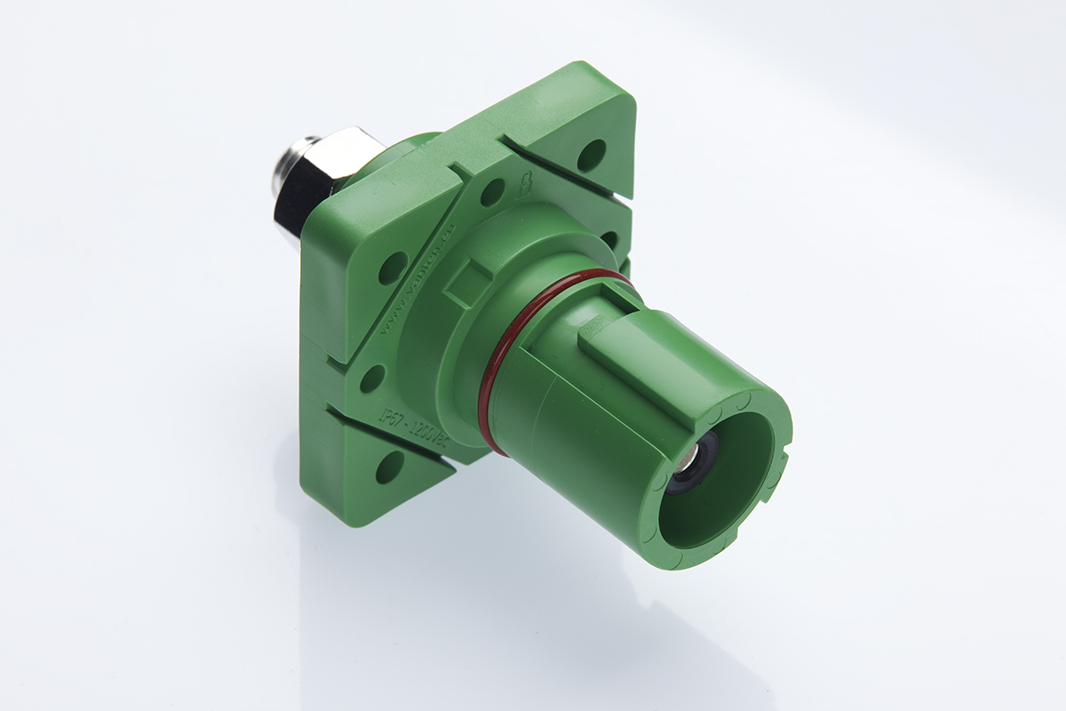 Radiall, SPPC-HK IP2X, IP67 Orange Cable Mount 1P Industrial Power Socket, Rated At 250A, 1.25 kV
