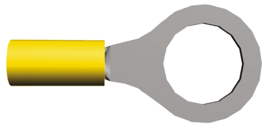TE Connectivity, PLASTI-GRIP Insulated Ring Terminal, M12 Stud Size, 2.6mm² to 6.6mm² Wire Size, Yellow