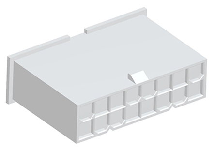 TE Connectivity, VAL-U-LOK Male Connector Housing, 4.2mm Pitch, 16 Way, 2 Row