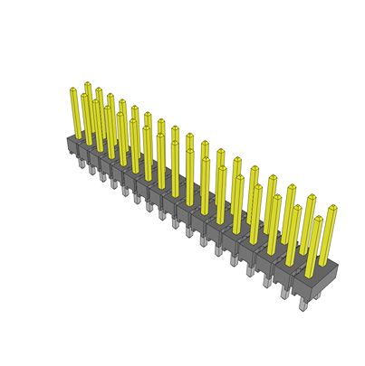 Samtec HTSW Series Vertical Through Hole PCB Header, 34 Contact(s), 2.54 mm Pitch, 2 Row, Unshrouded