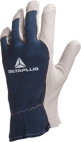 Delta Plus CT402 Blue Leather Work Gloves, Size 9