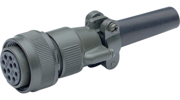 Amphenol Industrial 4 Way Cable Mount MIL Spec Circular Connector Socket, Socket Contacts,Shell Size 14mm, MIL-DTL-5015