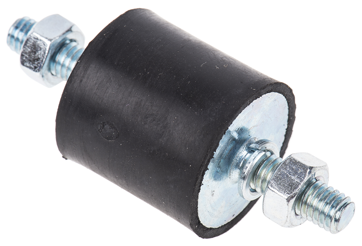 FIBET M6 Anti Vibration Mount, Male to Male Bobbin with 55kg Compression Load