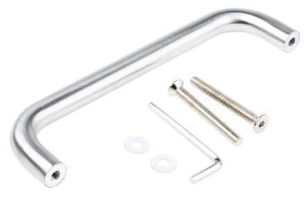 RS PRO Silver Stainless Steel Handle, 225mm Length