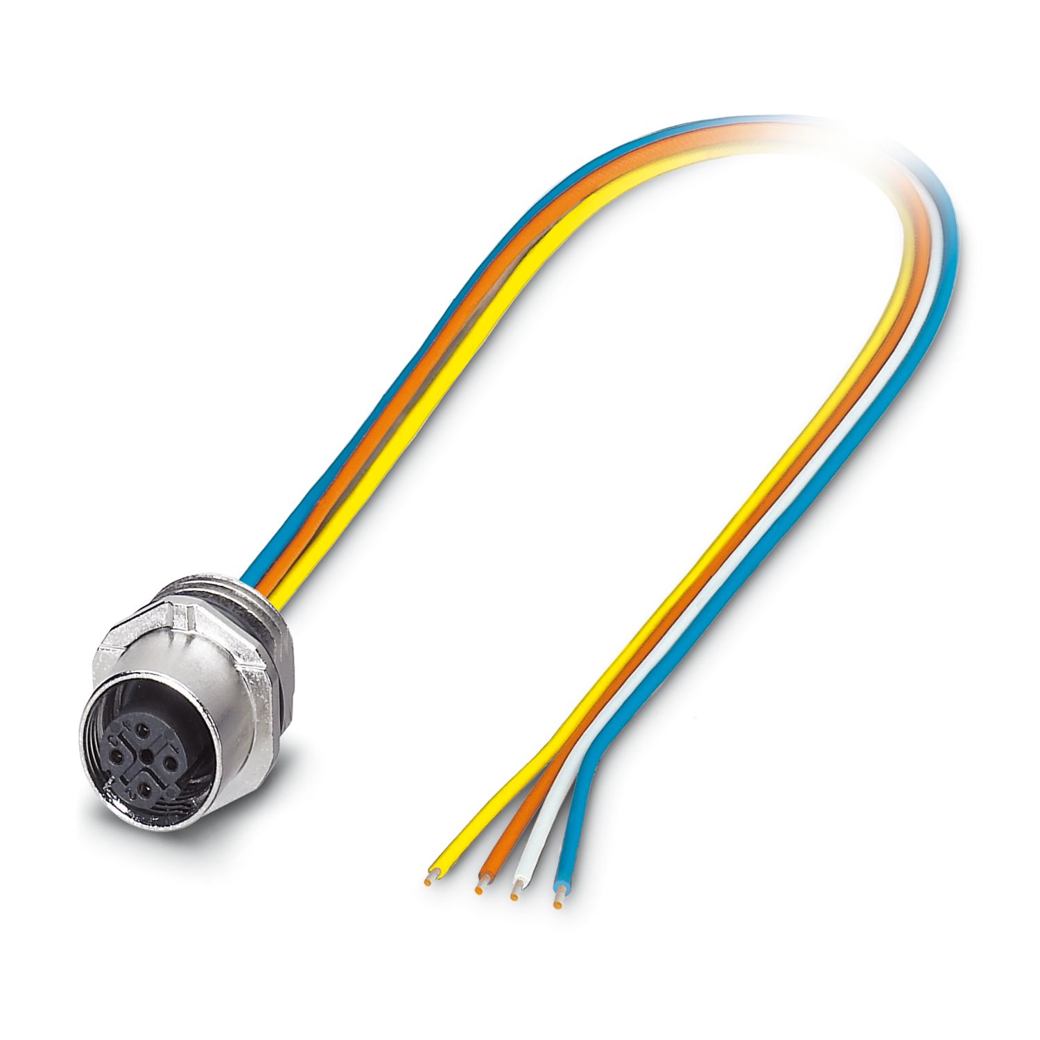 Phoenix ContactSACC-E-FSD-4CON-M16/0.5 SCO, 5m Cat5 M12 to Female Unterminated Shielded, Terminated