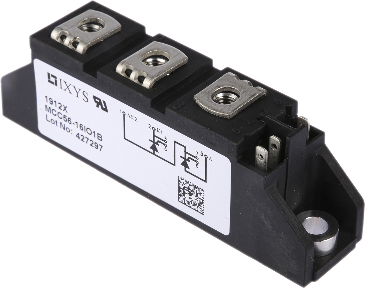 IXYS MCC56-16IO1B, Dual Thyristor Module 1600V, 64A 100mA