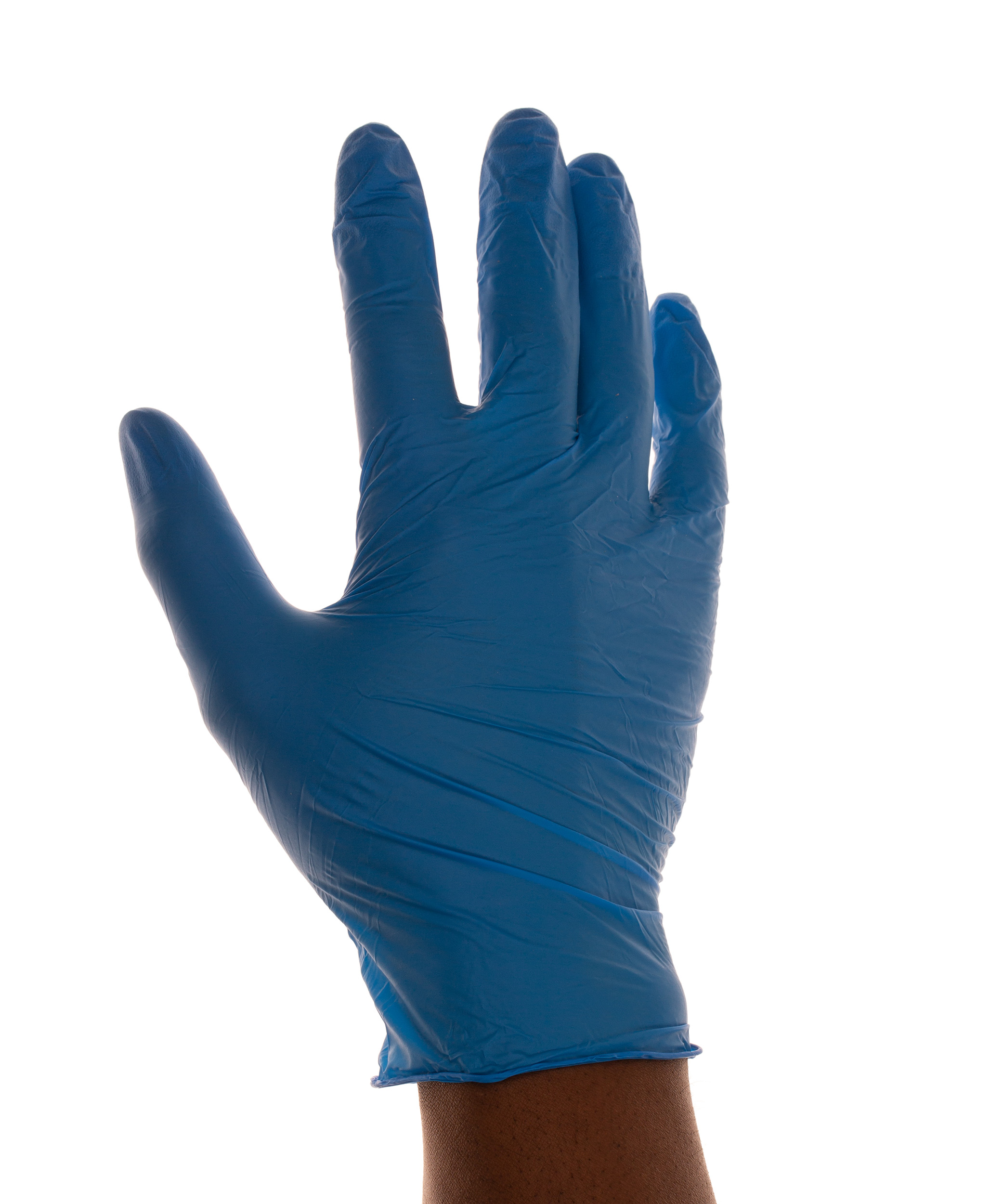 Unigloves Unicare Blue Powder-Free Nitrile Disposable Gloves, Size 9, Large, 100 per Pack