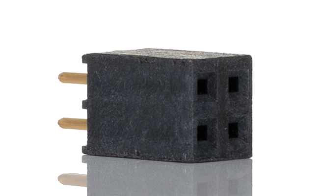 Samtec SSQ Series Straight Through Hole Mount PCB Socket, 4-Contact, 2-Row, 2.54mm Pitch, Solder Termination