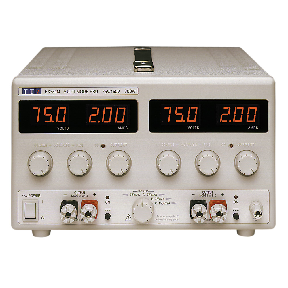 Aim-TTi EX-R Series Digital Bench Power Supply, 0 → 75V, 0 → 2A, 2-Output, 300W