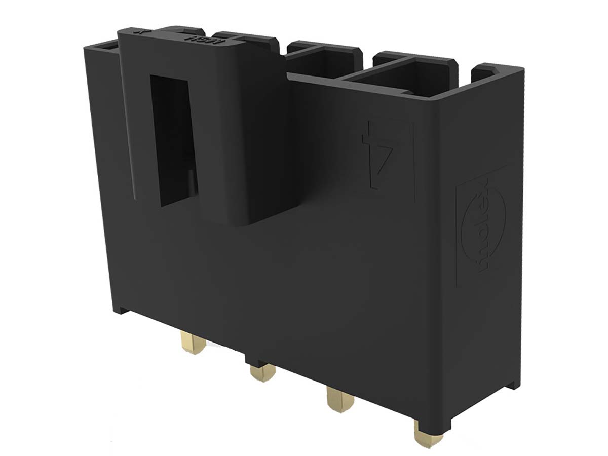 Molex Mega-Fit Series Vertical Through Hole PCB Header, 3 Contact(s), 5.7 mm Pitch, 1 Row, Shrouded