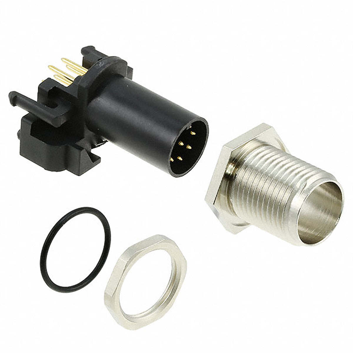 TE Connectivity Circular Connector, 8 Contacts, PCB, M12 Connector, Plug, Male, IP68, M12 Series