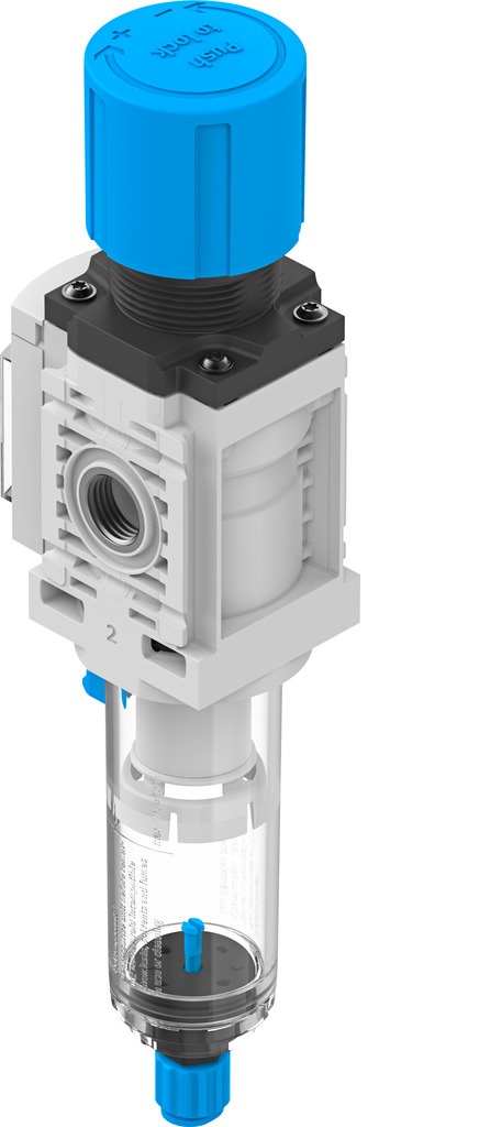 Festo MS Polycarbonate Filter Regulator, 5μm, G 1/4, Manual, 1 → 10 bar, 8098257