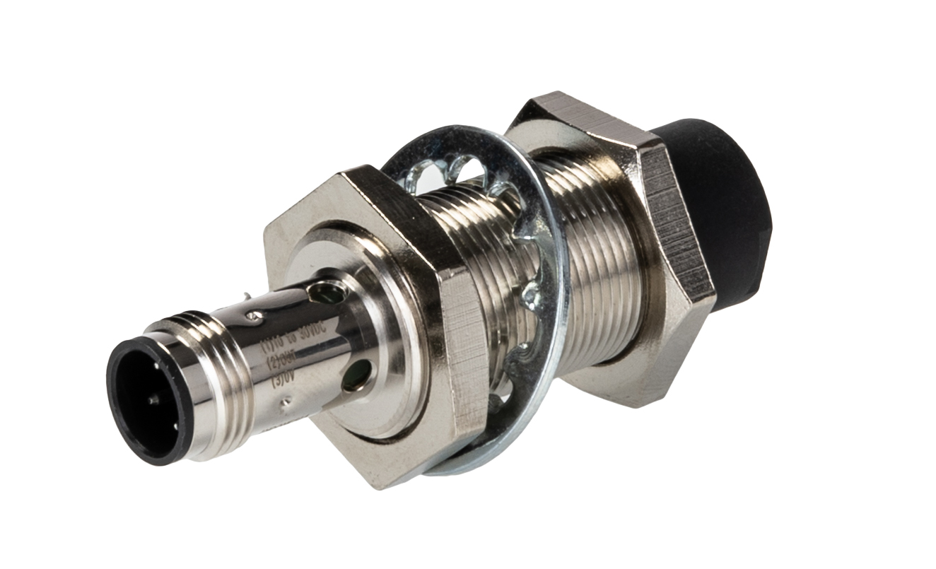 Omron Inductive Threaded Barrel Proximity Sensor, M18, 16 mm Detection, PNP NC, 12 → 24 V dc