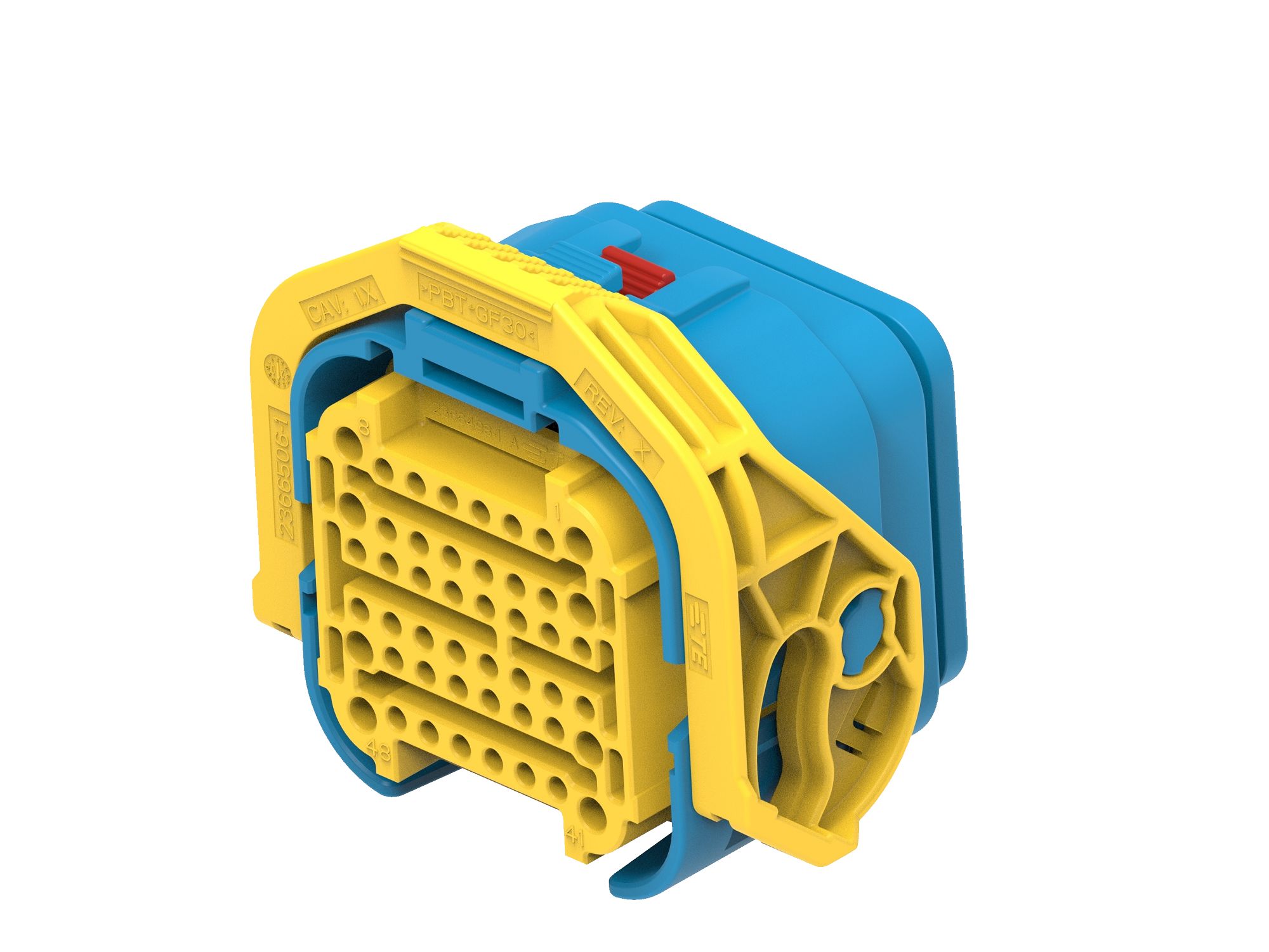 TE Connectivity, 2366494 Connector Housing Receptacle Blue Cable Mount 48 Way, Cable Termination 2366494-4
