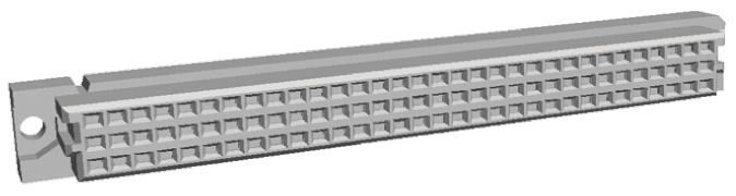 TE Connectivity Eurocard 96 Way 2.54mm Pitch, Type C Class C2, 3 Row, Straight DIN 41612 Connector, Socket