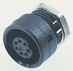 binder Circular Connector, 4 Contacts, Panel, Subminiature Connector, Socket, Female, IP40, 710 Series