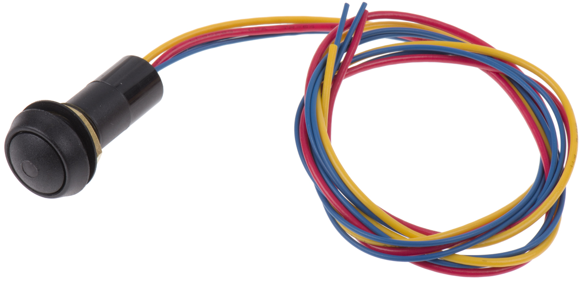 ITW Switches 59 Series Illuminated Miniature Push Button Switch, Momentary, Panel Mount, 13.65mm Cutout, SPST, Red LED,