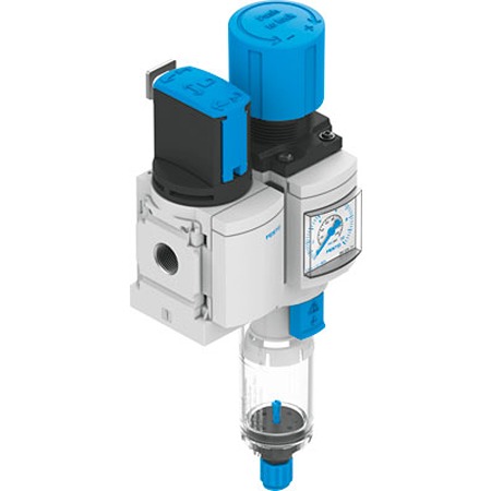 Festo MS4 Filter Regulator, 10 bar, MS4-EM1FR-1/4-D6-E-P-M-AG-BAR-WPE-B