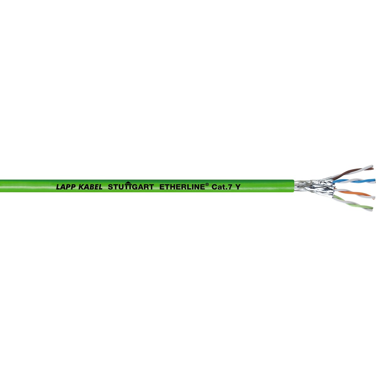 LappETHERLINE Cat7, Green Unterminated to, S/FTP Shielded, Unterminated PVC Sheath