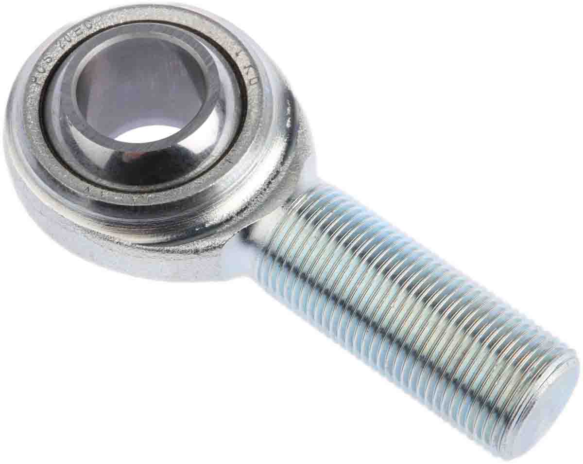 RS PRO M20 x 1.5 Male Steel Rod End, 20mm Bore, 101mm Long, Metric Thread Standard, Male Connection Gender