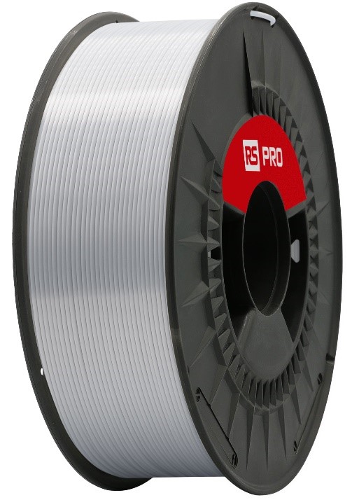 RS PRO 1.75mm White PLA 3D Printer Filament, 1kg