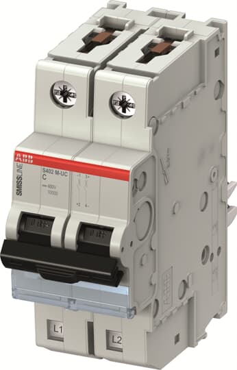 ABB SMISSLINE TP MCB, 2P, 10A Curve C, 440V AC