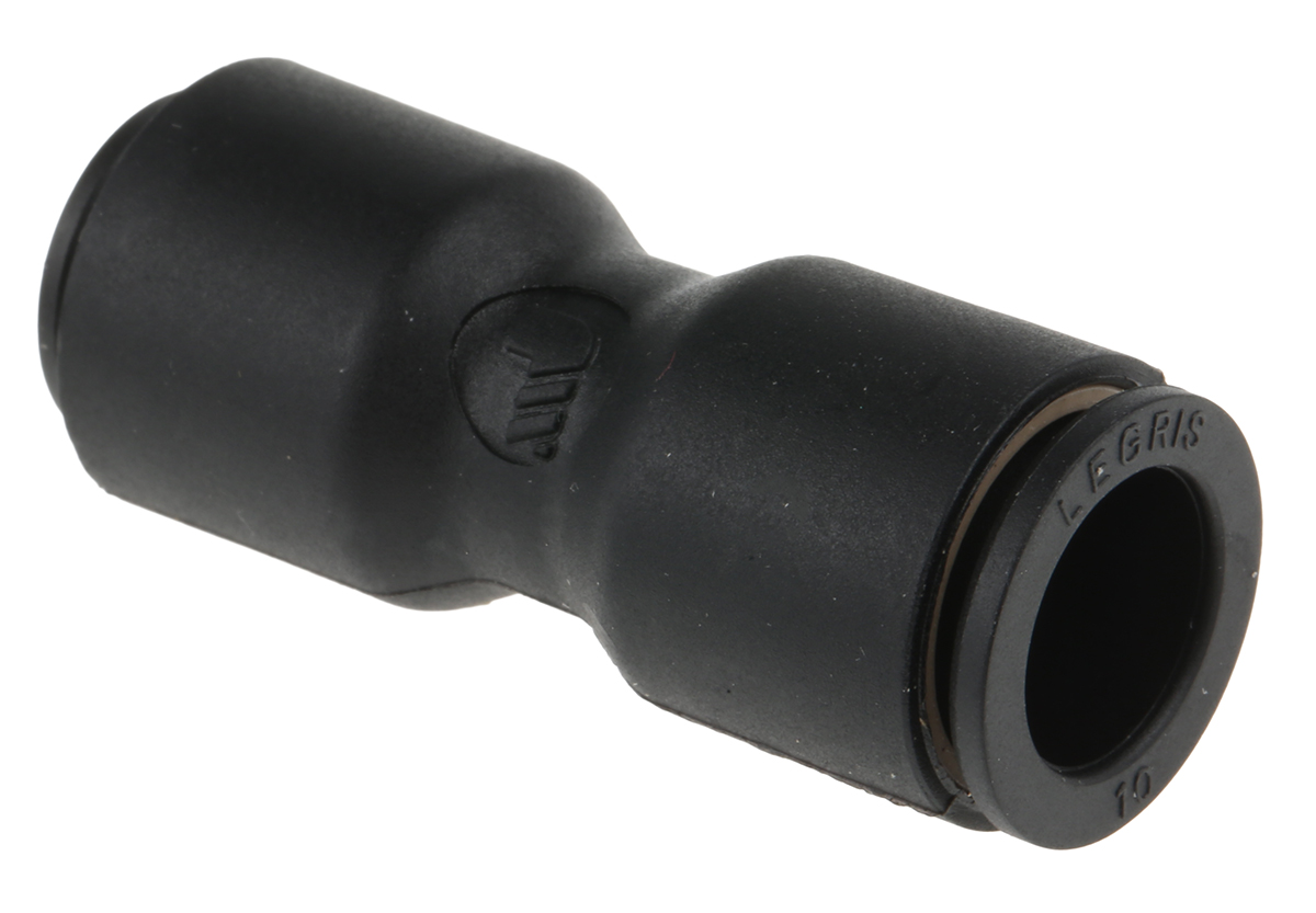 Legris LF3000 Series Straight Tube-to-Tube Adaptor, Push In 8 mm to Push In 10 mm, Tube-to-Tube Connection Style