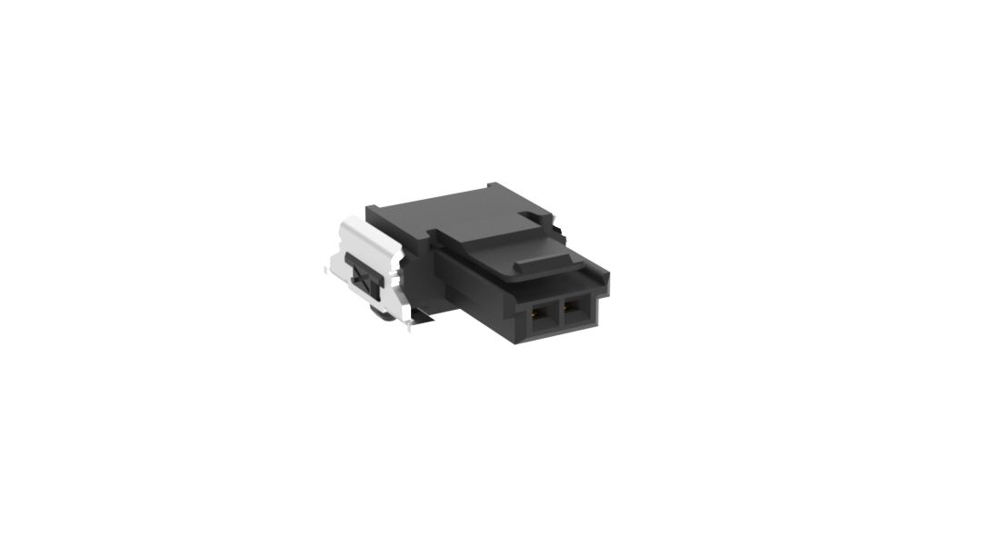 ERNI SMC Series Right Angle Surface Mount PCB Socket, 2-Contact, 1-Row, 1.27mm Pitch