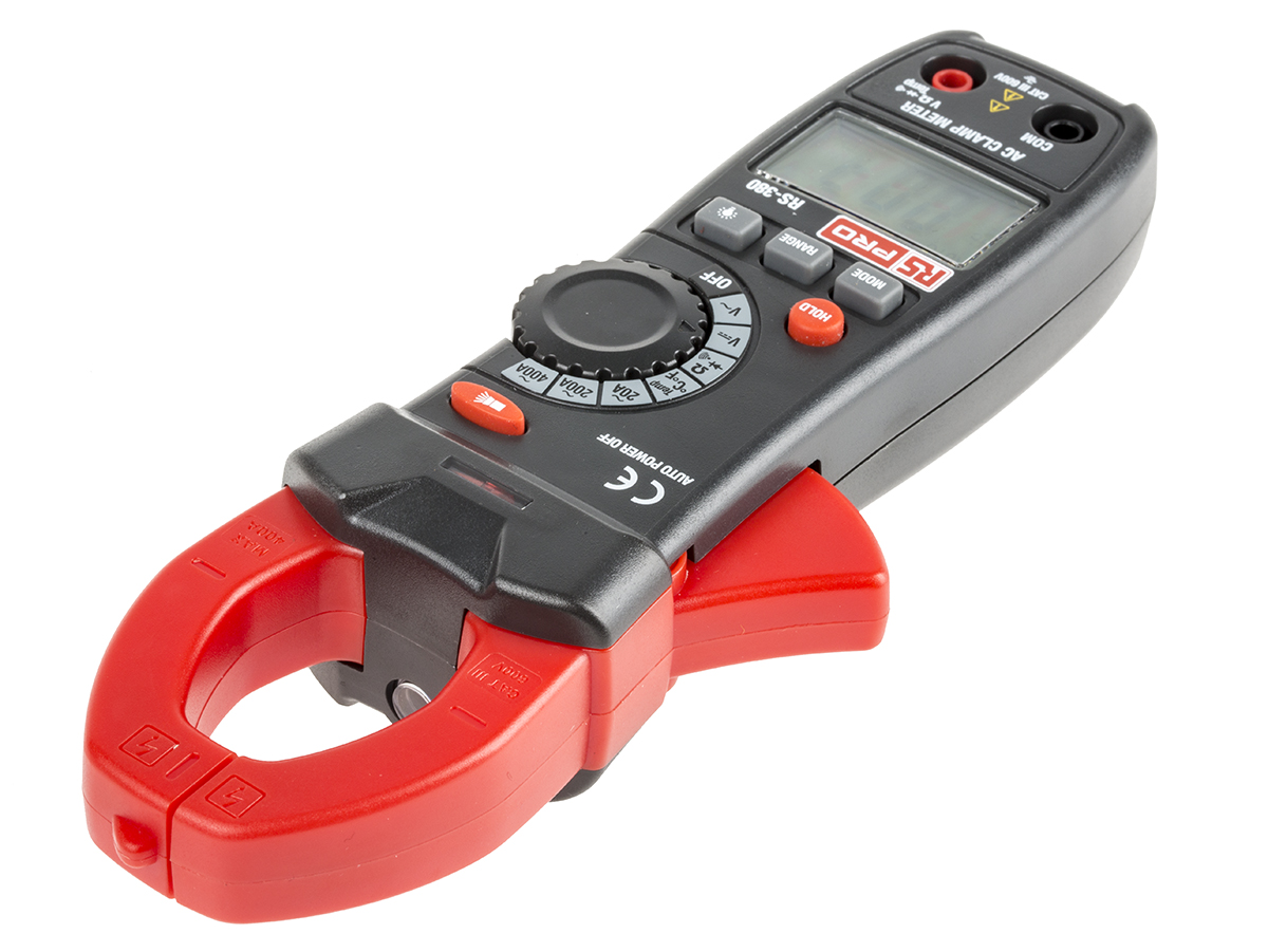 RS PRO RS380 Clamp Meter, Max Current 400A ac CAT III 600 V With RS Calibration