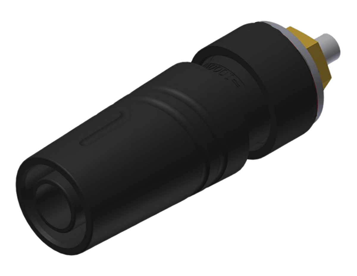 Hirschmann Test & Measurement Black Female Banana Socket, 4 mm Connector, Solder Termination, 32A, 1000V ac/dc, Gold