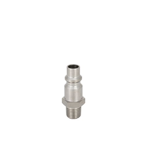 RS PRO Brass, Steel Male Pneumatic Quick Connect Coupling, BSPT 3/8 in Male Threaded