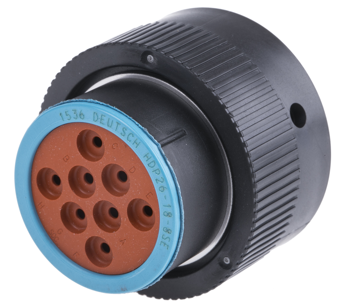 Deutsch Circular Connector, 8 Contacts, Cable, 2.39 mm Connector, Plug, Female, IP67, HD20 Series
