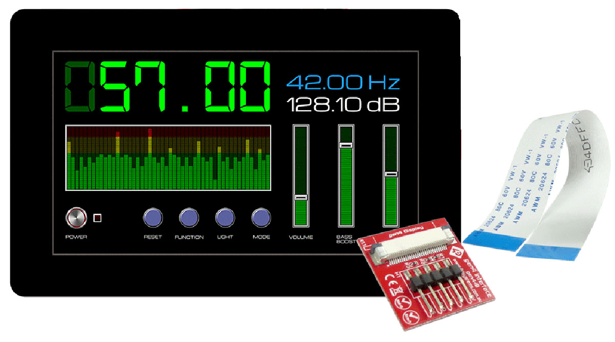 4D Systems gen4-uLCD-70DCT-CLB TFT LCD Colour Display / Touch Screen, 7in, 800 x 480pixels