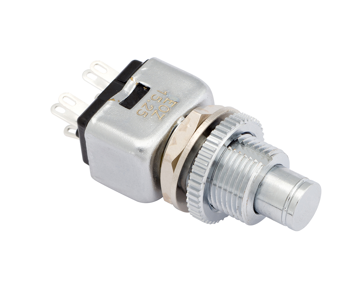 EOZ Push Button Switch, Momentary, Panel Mount, 10.2mm Cutout, DPDT, 48 V dc, 220V ac, IP65, IP67