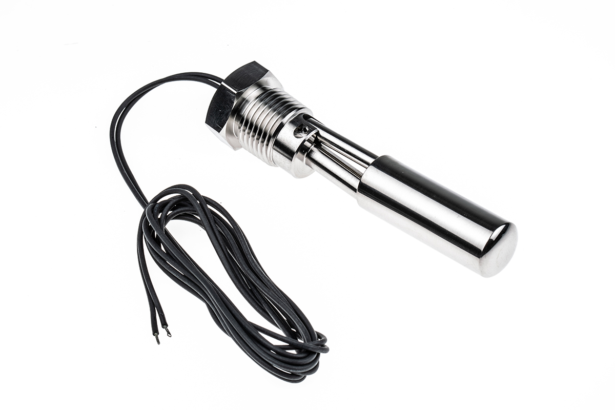Sensata Cynergy3 SSF212 Series Horizontal Stainless Steel Float Switch, Float, 1m Cable, NO/NC, 300V ac Max, 350V dc Max