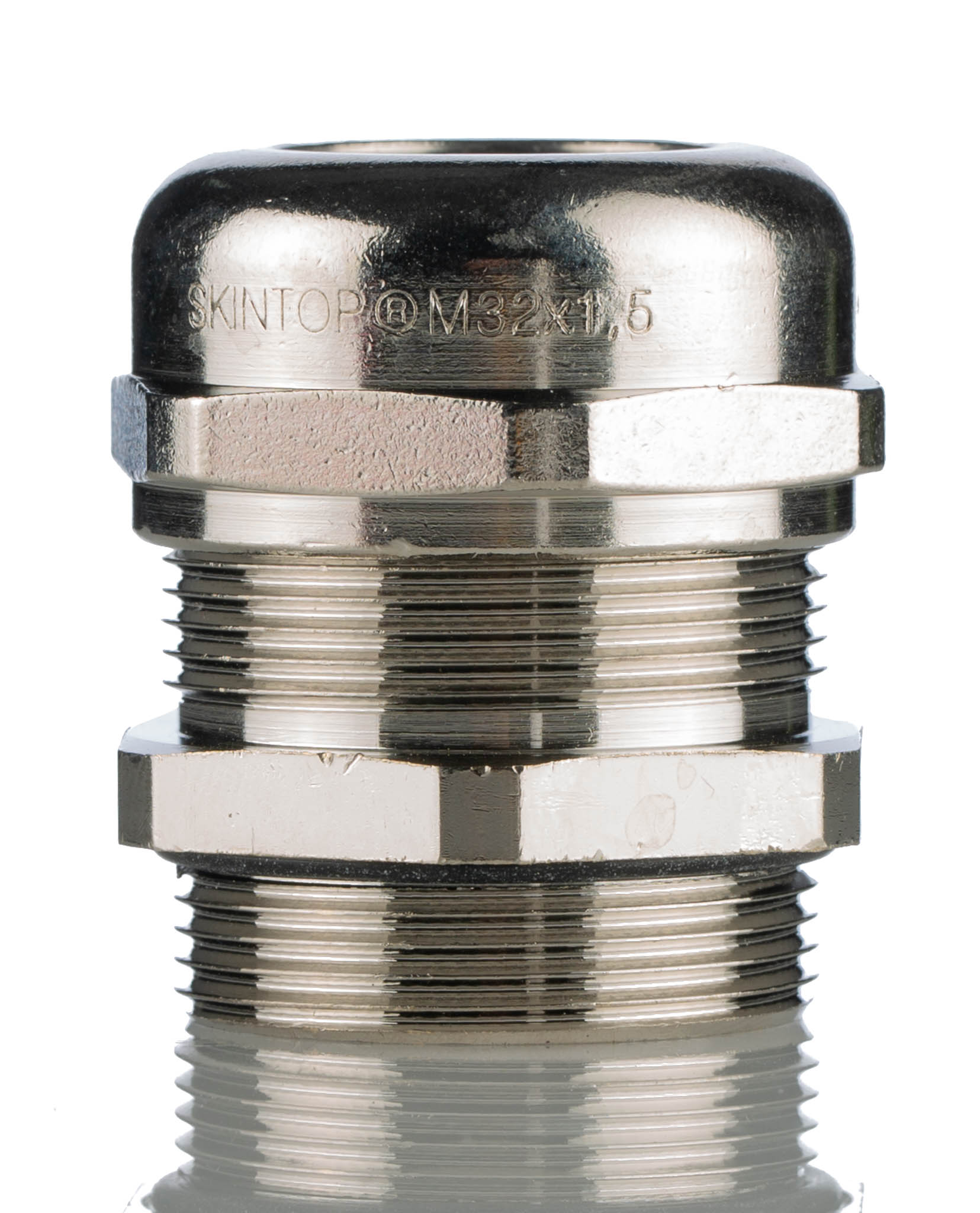 Lapp SKINTOP Series Metallic Nickel Plated Brass Cable Gland, M32 Thread, 11mm min., 21mm max., IP68