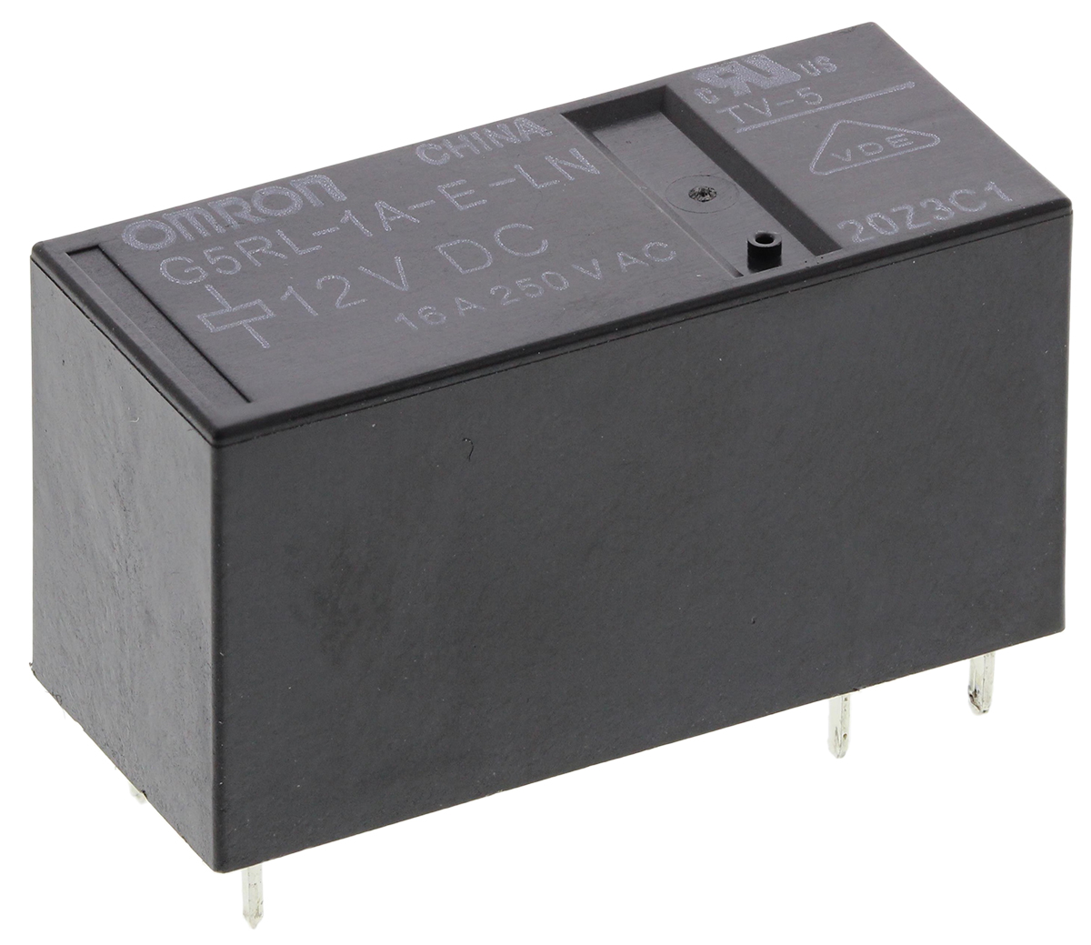 Omron PCB Mount Power Relay, 12V dc Coil, 16A Switching Current, SPST