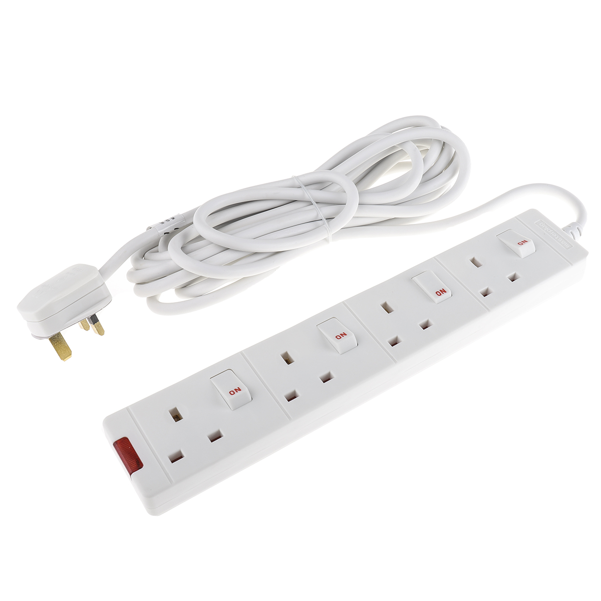 RS PRO 5m 4 Socket Type G - British Extension Lead