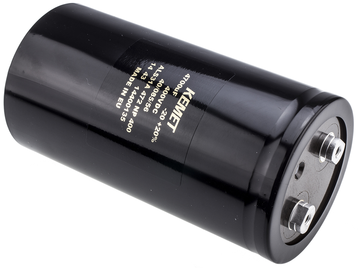 KEMET 4700μF Aluminium Electrolytic Capacitor 400V dc, Screw Terminal - ALS31A472NP400