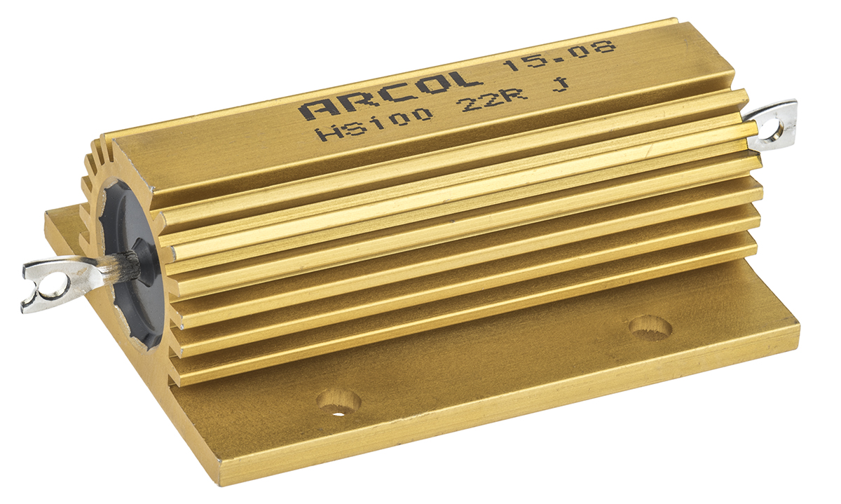 Arcol, 22Ω 100W Wire Wound Chassis Mount Resistor HS100 22R J ±5%